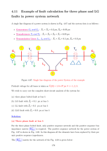 4.11 Example of fault calculation for three phase and LG