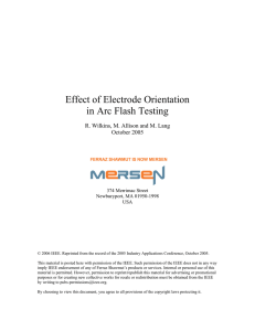 Effect of Electrode Orientation in Arc Flash Testing