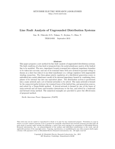 Line Fault Analysis of Ungrounded Distribution Systems