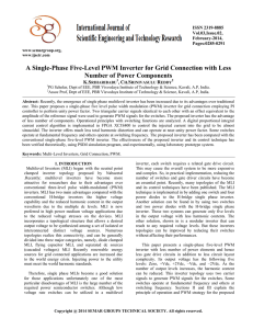 A Single-Phase Five-Level PWM Inverter for Grid Connection