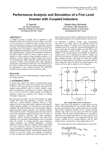 Performance Analysis and Simulation of a Five Level Inverter with