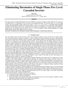 Eliminating Harmonics of Single Phase Five Level Cascaded Inverter