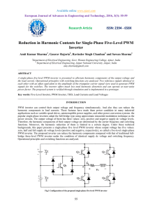 Reduction in Harmonic Contents for Single-Phase Five