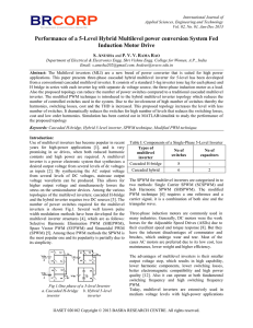 Performance of a 5-Level Hybrid Multilevel power conversion