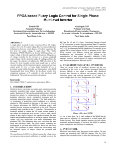 FPGA based Fuzzy Logic Control for Single Phase Multilevel Inverter