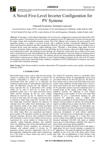 A Novel Five-Level Inverter Configuration for PV Systems