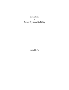 Power System Stability - consulting services in electric power
