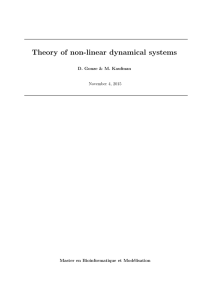 Theory of non-linear dynamical systems