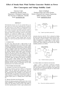 Effect of Steady-State Wind Turbine Generator Models on Power