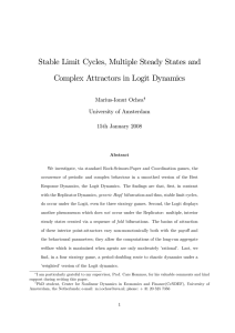 Stable Limit Cycles, Multiple Steady States and Complex Attractors