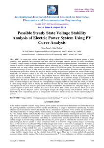 Possible Steady State Voltage Stability Analysis of