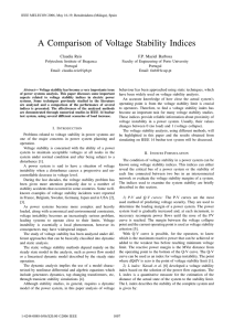 A Comparison of Voltage Stability Indices