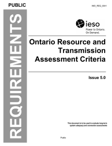 Ontario Resource and Transmission Assessment Criteria