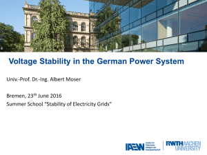 Voltage Stability in the German Power System