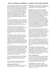 kit 61. general purpose 3 1/2 digit led panel meter