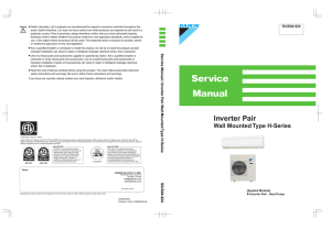 SkyAir Service Manual H-Series Heat Pump