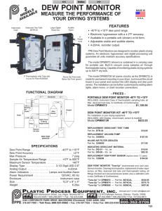 DEW POINT MONITOR - Plastic Process Equipment homepage