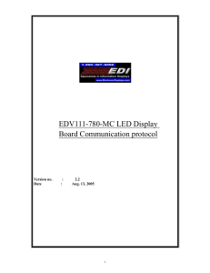 EDV111-780-MC LED Display Board Communication protocol