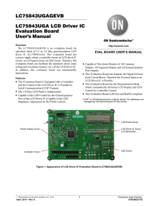 LC75843UGA LCD Driver IC Evaluation Board User`s Manual