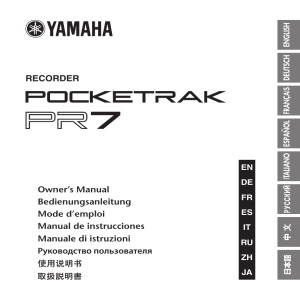 POCKETRAK PR7 Owner`s Manual