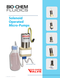 Solenoid Operated Micro-Pumps - Bio