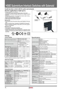 HS6E Subminiture Interlock Switches with Solenoid