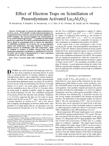 Effect of Electron Traps on Scintillation of Praseodymium Activated