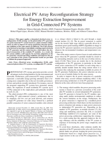 Electrical PV Array Reconfiguration Strategy for Energy Extraction