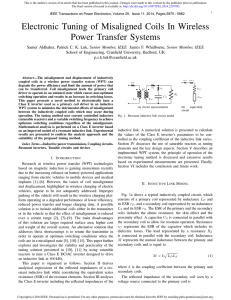 Electronic Tuning of Misaligned Coils In Wireless Power Transfer