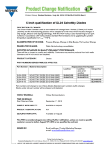 6 Inch qualification of SL04 Schottky Diodes