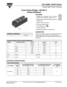 Vishay 130MT and 160MT 3 Phase Diode Bridge Rectifier Module