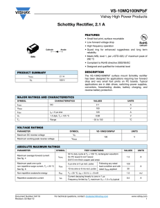 Schottky Rectifier, 2.1 A VS