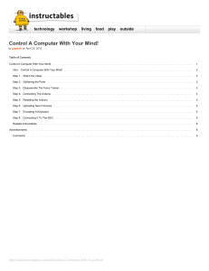 Instructables.com - Control A Computer With Your Mind!