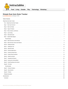 Instructables.com - Simple Dual Axis Solar Tracker