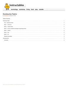 Instructables.com - Kombucha Fabric
