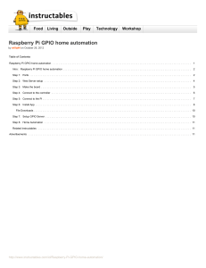 Instructables.com - Raspberry Pi GPIO home automation