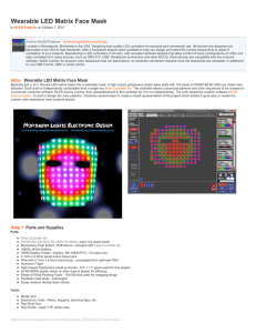 Instructables.com - Wearable LED Matrix Face Mask