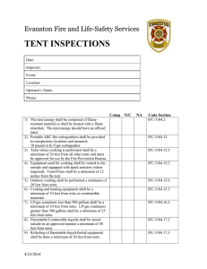 Tent Inspection Checklist