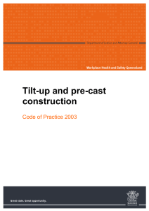 Tilt-up and Pre-cast Construction Code of Practice 2003 (PDF, 654.8