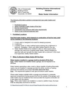 Water Heater Informational Handout