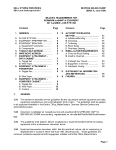 Bracing Requirements for Network and Data Equipment on Raised