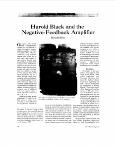Harold Black and the negative-feedback amplifier