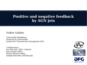 Positive and negative feedback by AGN jets