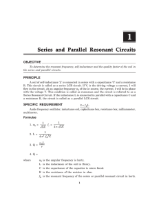Series and Parallel Resonant Circuits