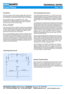 TECHNICAL NOTES Crystal Theory