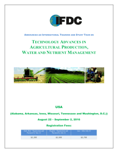 technology advances in agricultural production