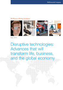 Disruptive technologies: Advances that will transform life, business