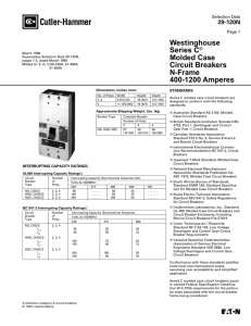 Westinghouse Series C® Molded Case Circuit Breakers N