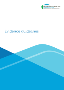 Evidence Guidelines – (print version)