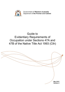 Guide to Evidentiary Requirements of Occupation under Sections